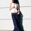 Top din poplin cu fermoar Top din poplin cu fermoar