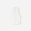 Top din poplin cu fermoar Top din poplin cu fermoar