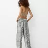 Top stralucitor cu halter Top stralucitor cu halter