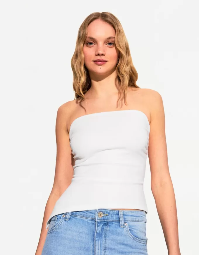 Top tip bandeau cu volan Top tip bandeau cu volan