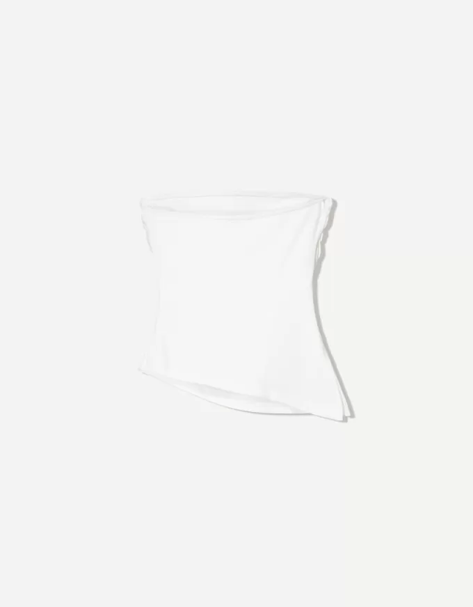 Top tip bandeau cu volan Top tip bandeau cu volan