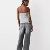 Top tip bandeau tricot Ponte di Roma cu detaliu încrustat
