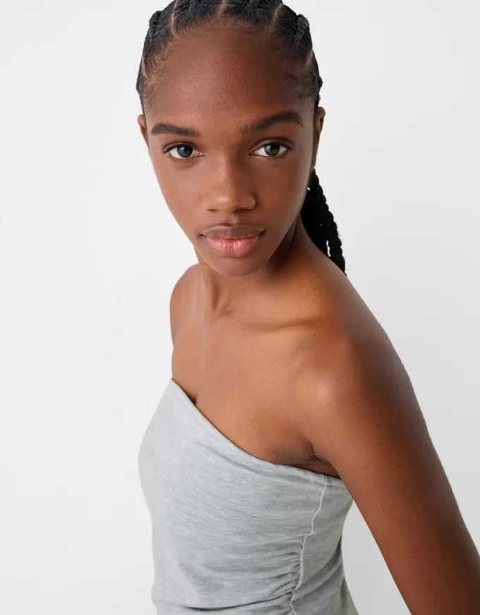 Top tip bandeau tricot Ponte di Roma cu detaliu încrustat