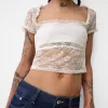 Tricou Disney Bambi cu maneca scurta din dantela
