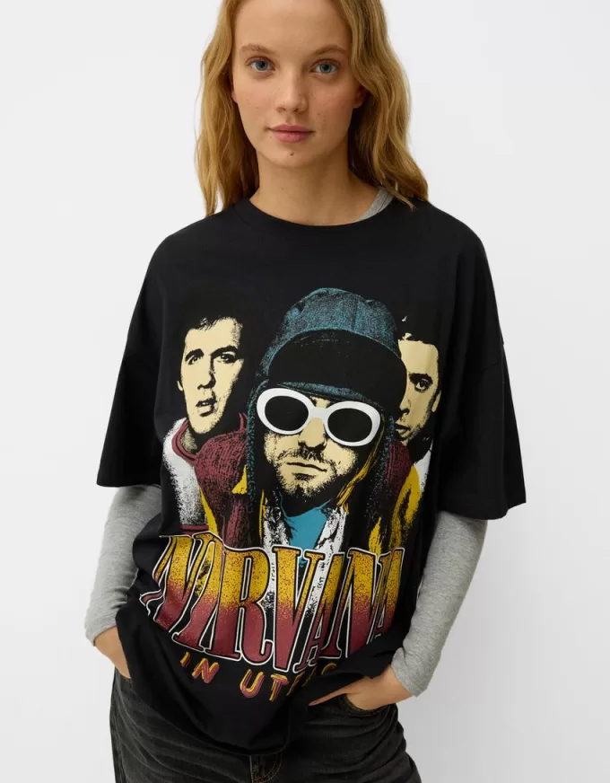 Tricou Nirvana cu maneca scurta