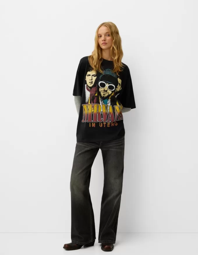 Tricou Nirvana cu maneca scurta