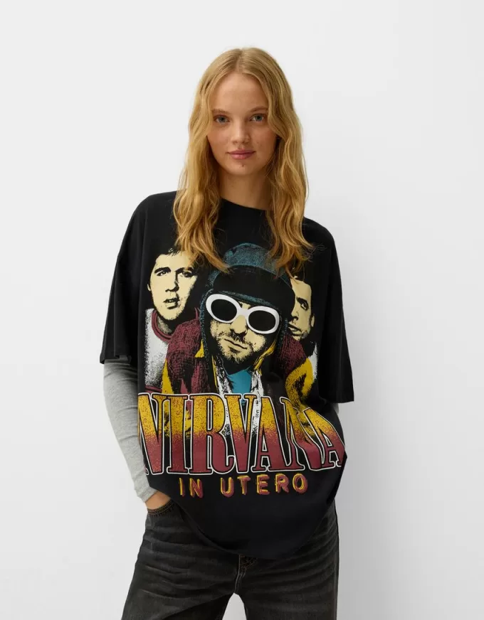 Tricou Nirvana cu maneca scurta