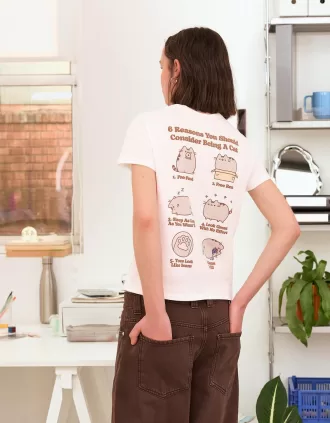 Tricou Pusheen cu maneca scurta