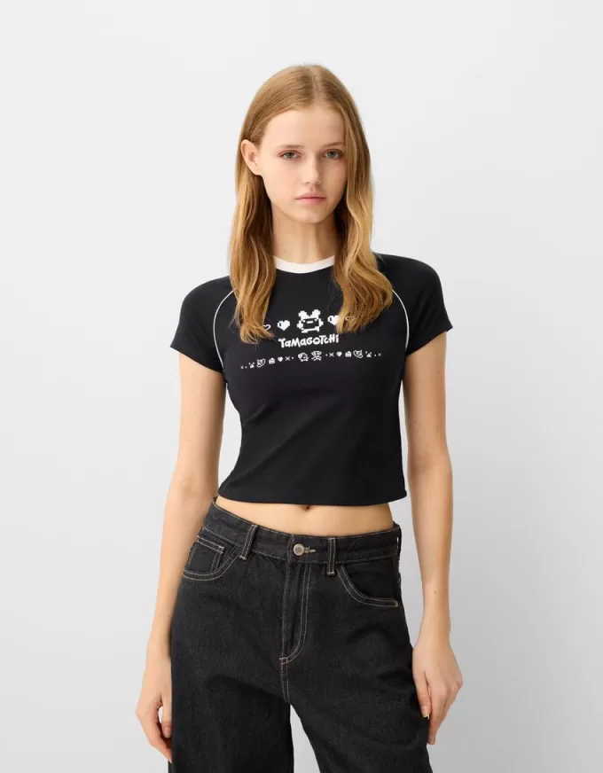 Tricou Tamagotchi cu maneca scurta Tricou Tamagotchi cu maneca scurta