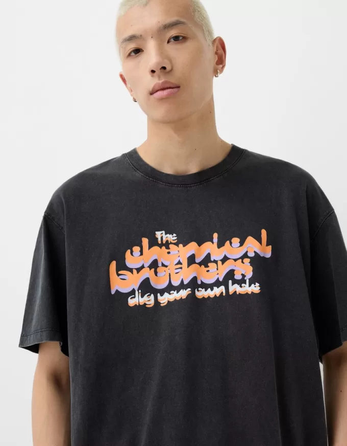 Tricou The Chemical Brothers cu mânecă scurtă, cu croială relaxată