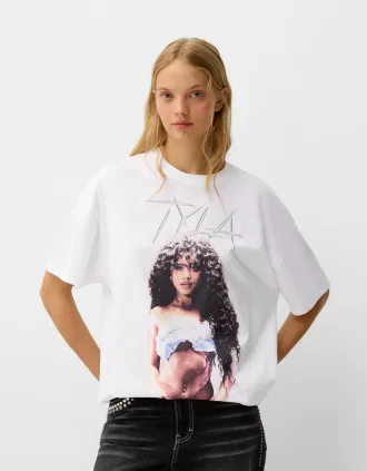 Tricou Tyla cu maneca scurta cu strasuri