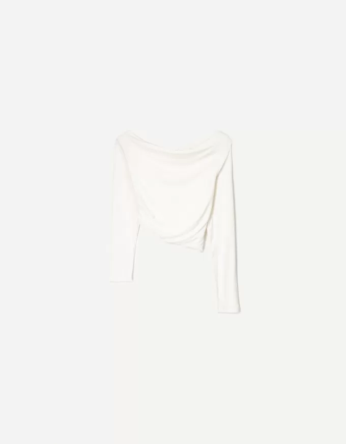 Tricou asimetric cu maneca lunga Tricou asimetric cu maneca lunga