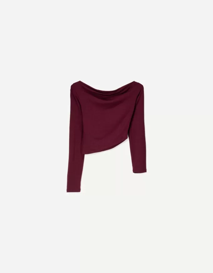 Tricou asimetric cu maneca lunga Tricou asimetric cu maneca lunga