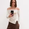 Tricou asimetric cu maneca lunga
