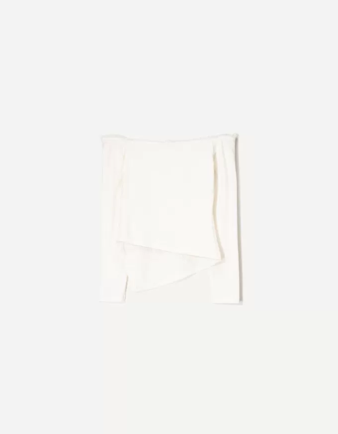 Tricou asimetric cu maneca lunga