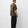 Tricou brodat cu mânecă scurtă, relaxat