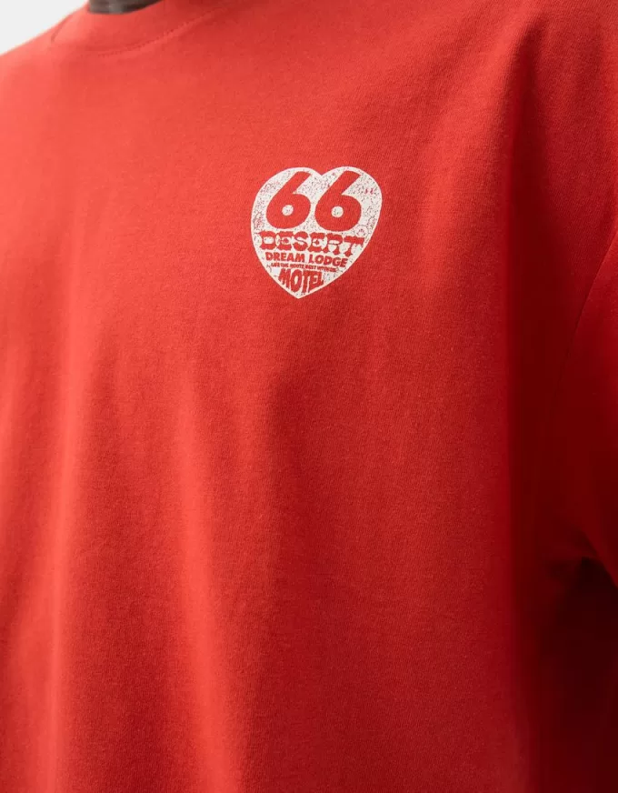 Tricou brodat cu mânecă scurtă, relaxat