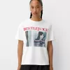 Tricou cu imprimeu Beershka x Beetlejuice Tricou cu imprimeu Beershka x Beetlejuice