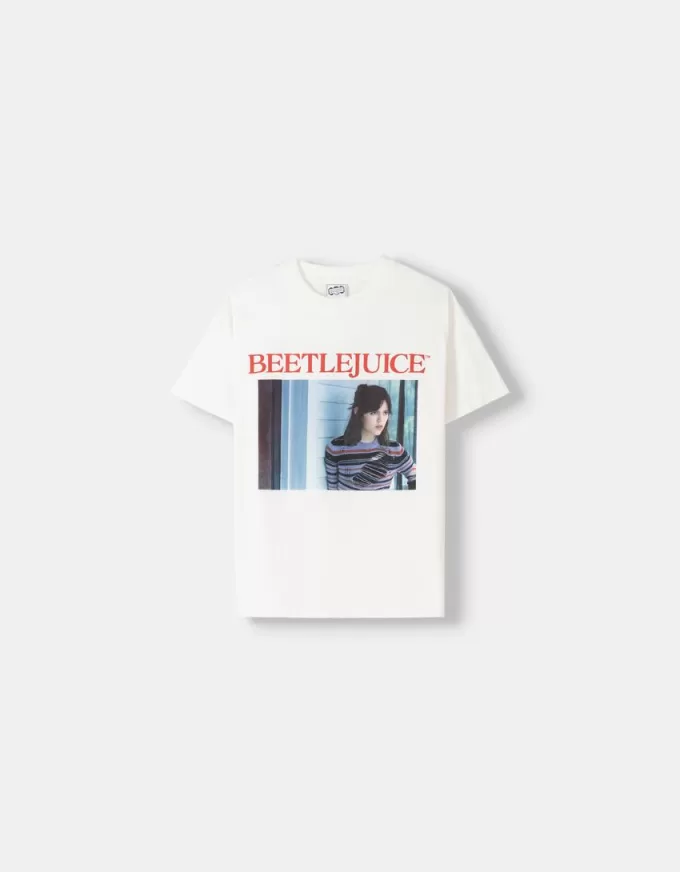 Tricou cu imprimeu Beershka x Beetlejuice Tricou cu imprimeu Beershka x Beetlejuice