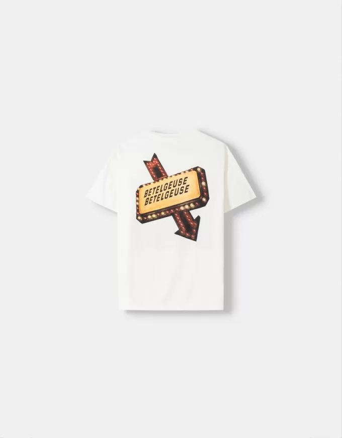 Tricou cu imprimeu Beershka x Beetlejuice Tricou cu imprimeu Beershka x Beetlejuice