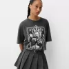 Tricou cu imprimeu Beershka x Beetlejuice Tricou cu imprimeu Beershka x Beetlejuice