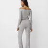 Tricou cu mânecă lungă cu decolteu Bardot Tricou cu mânecă lungă cu decolteu Bardot