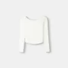 Tricou cu mânecă lungă cu decolteu Bardot Tricou cu mânecă lungă cu decolteu Bardot