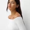 Tricou cu mânecă lungă cu decolteu Bardot Tricou cu mânecă lungă cu decolteu Bardot