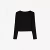 Tricou cu mânecă lungă cu decolteu în V Tricou cu mânecă lungă cu decolteu în V