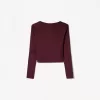 Tricou cu mânecă lungă cu decolteu în V Tricou cu mânecă lungă cu decolteu în V