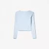 Tricou cu mânecă lungă cu decolteu în V Tricou cu mânecă lungă cu decolteu în V