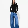 Tricou cu maneca lunga cu detaliu incrustat Tricou cu maneca lunga cu detaliu incrustat