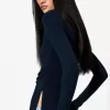 Tricou cu maneca lunga cu detaliu incrustat Tricou cu maneca lunga cu detaliu incrustat