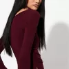 Tricou cu maneca lunga cu detaliu incrustat Tricou cu maneca lunga cu detaliu incrustat