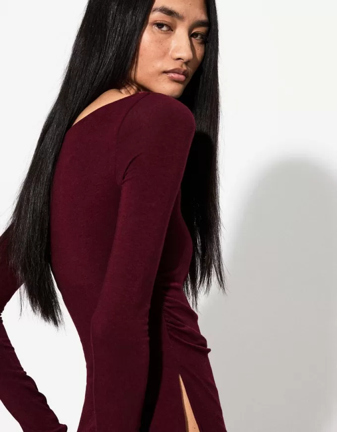 Tricou cu maneca lunga cu detaliu incrustat Tricou cu maneca lunga cu detaliu incrustat