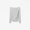 Tricou cu maneca lunga cu detaliu incrustat Tricou cu maneca lunga cu detaliu incrustat