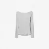 Tricou cu maneca lunga cu detaliu incrustat Tricou cu maneca lunga cu detaliu incrustat