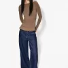 Tricou cu maneca lunga cu detaliu incrustat Tricou cu maneca lunga cu detaliu incrustat