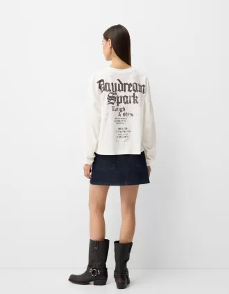 Tricou cu maneca lunga cu imprimeu