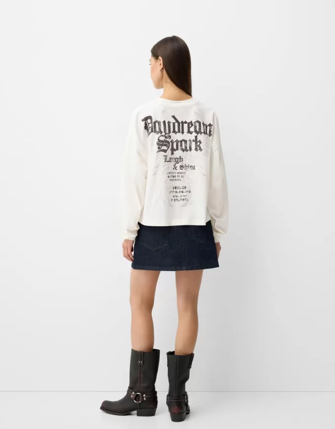 Tricou cu maneca lunga cu imprimeu Tricou cu maneca lunga cu imprimeu