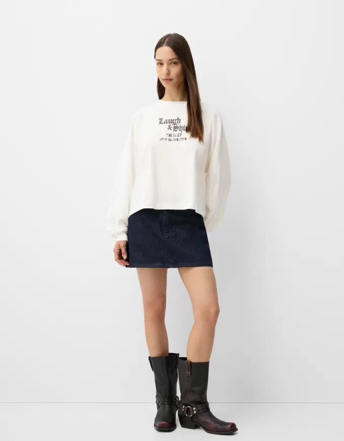 Tricou cu maneca lunga cu imprimeu Tricou cu maneca lunga cu imprimeu