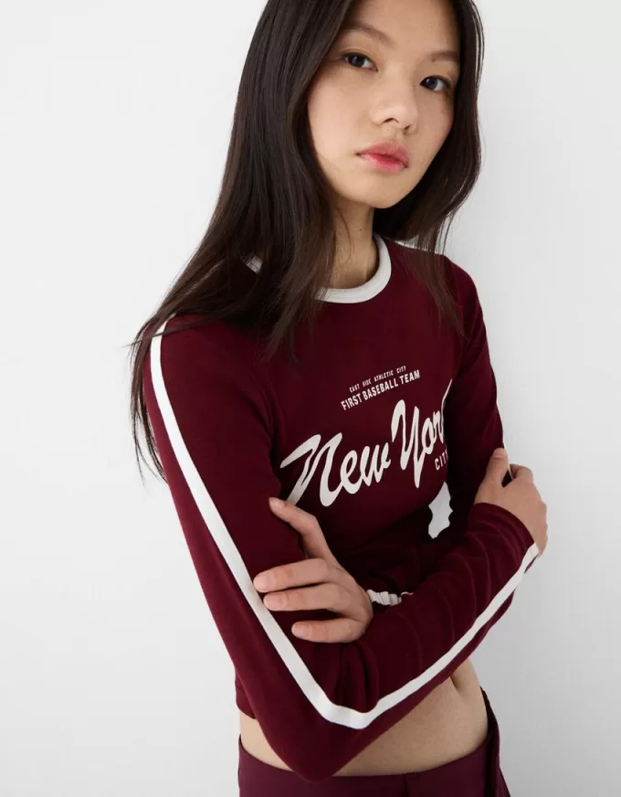 Tricou cu maneca lunga cu imprimeu Tricou cu maneca lunga cu imprimeu