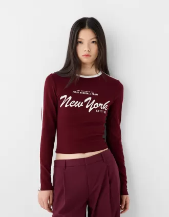 Tricou cu maneca lunga cu imprimeu