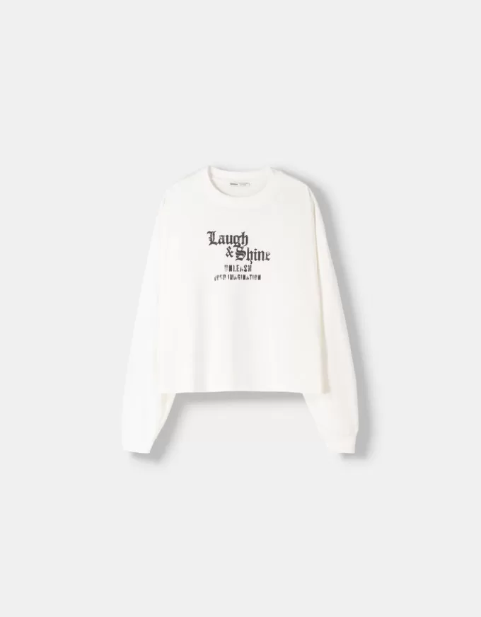 Tricou cu maneca lunga cu imprimeu Tricou cu maneca lunga cu imprimeu
