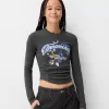 Tricou cu mânecă lungă cu imprimeu Cinnamoroll Tricou cu mânecă lungă cu imprimeu Cinnamoroll