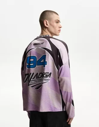 Tricou cu mânecă lungă cu imprimeu Nascar