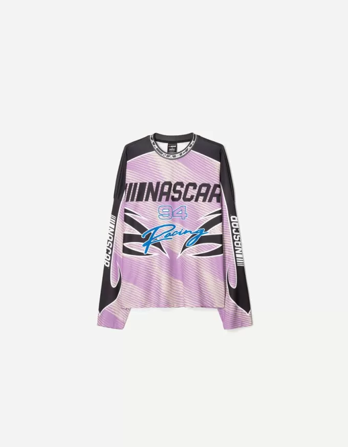 Tricou cu mânecă lungă cu imprimeu Nascar Tricou cu mânecă lungă cu imprimeu Nascar