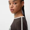Tricou cu maneca lunga, cu imprimeu si ornamente Tricou cu maneca lunga, cu imprimeu si ornamente