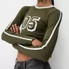 Tricou cu maneca lunga, cu imprimeu si ornamente Tricou cu maneca lunga, cu imprimeu si ornamente