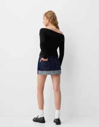Tricou cu maneca lunga cu nasturi